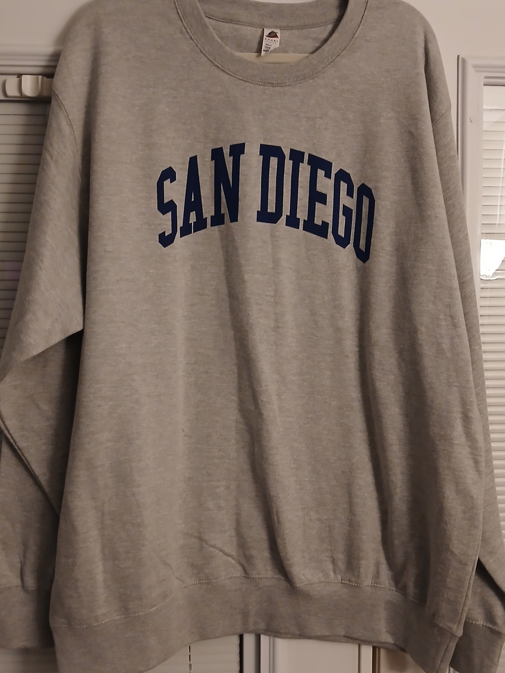 Collegiate Style Gray Crew Neck San Diego Sweatshirt